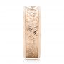 18k Rose Gold 18k Rose Gold Custom Hand Engraved Men's Wedding Band - Side View -  102980 - Thumbnail