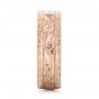14k Rose Gold 14k Rose Gold Custom Hand Engraved Men's Wedding Band - Side View -  103458 - Thumbnail