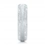  Platinum Custom Hand Engraved Men's Wedding Band - Side View -  102839 - Thumbnail