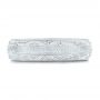  Platinum Custom Hand Engraved Men's Wedding Band - Top View -  102839 - Thumbnail