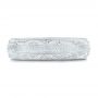 18k White Gold 18k White Gold Custom Hand Engraved Men's Wedding Band - Top View -  102839 - Thumbnail