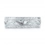  Platinum Custom Hand Engraved Men's Wedding Band - Top View -  103458 - Thumbnail