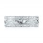 18k White Gold 18k White Gold Custom Hand Engraved Men's Wedding Band - Top View -  103458 - Thumbnail