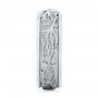  Platinum And Platinum Platinum And Platinum Custom Hand Engraved Two-tone Diamond Men's Band - Side View -  104095 - Thumbnail