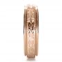 14k Rose Gold 14k Rose Gold Custom Hand Engraved Wedding Band - Side View -  1213 - Thumbnail