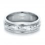  Platinum Platinum Custom Hand Engraved Wedding Band - Flat View -  1213 - Thumbnail