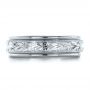  Platinum Platinum Custom Hand Engraved Wedding Band - Top View -  1213 - Thumbnail