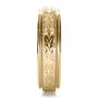 18k Yellow Gold 18k Yellow Gold Custom Hand Engraved Wedding Band - Side View -  1213 - Thumbnail