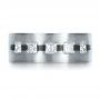  Platinum And Platinum Custom Inlay Diamond Men's Band - Top View -  1185 - Thumbnail