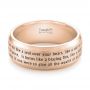 18k Rose Gold 18k Rose Gold Custom Laser Inscribed Men's Band - Flat View -  103346 - Thumbnail