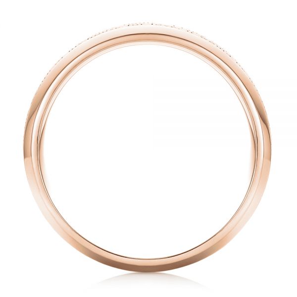 18k Rose Gold 18k Rose Gold Custom Laser Inscribed Men's Band - Front View -  103346