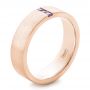 18k Rose Gold 18k Rose Gold Custom Lavender Sapphire Men's Wedding Band - Three-Quarter View -  102335 - Thumbnail