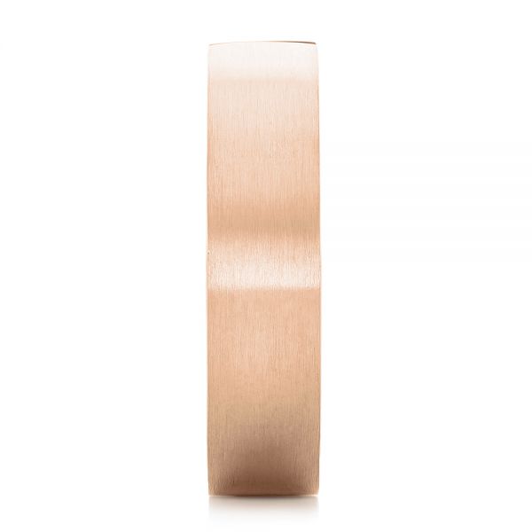 14k Rose Gold 14k Rose Gold Custom Lavender Sapphire Men's Wedding Band - Side View - 102335