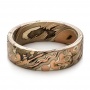 Custom Men's Mokume Wedding Band - Flat View -  100673 - Thumbnail