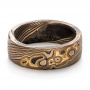 Custom Men's Mokume Wedding Band - Flat View -  101215 - Thumbnail