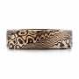 Custom Men's Mokume Wedding Band - Top View -  101776 - Thumbnail