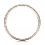  Platinum Custom Men's Black And White Diamond And Hammered Finish Wedding Band - Front View -  100781 - Thumbnail