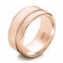 14k Rose Gold 14k Rose Gold Custom Men's Brushed Band - Three-Quarter View -  101116 - Thumbnail
