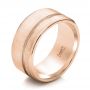 18k Rose Gold 18k Rose Gold Custom Men's Brushed Band - Three-Quarter View -  101116 - Thumbnail