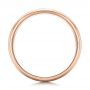 18k Rose Gold 18k Rose Gold Custom Men's Brushed Band - Front View -  101116 - Thumbnail