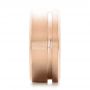 18k Rose Gold 18k Rose Gold Custom Men's Brushed Band - Side View -  101116 - Thumbnail