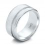 14k White Gold 14k White Gold Custom Men's Brushed Band - Three-Quarter View -  101116 - Thumbnail