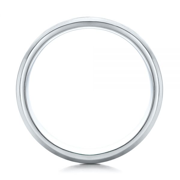  Platinum Platinum Custom Men's Brushed Band - Front View -  101116