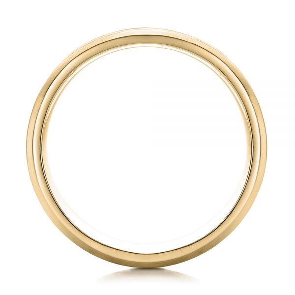 14k Yellow Gold 14k Yellow Gold Custom Men's Brushed Band - Front View -  101116