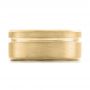 14k Yellow Gold 14k Yellow Gold Custom Men's Brushed Band - Top View -  101116 - Thumbnail