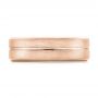 14k Rose Gold 14k Rose Gold Custom Men's Brushed Band - Top View -  101157 - Thumbnail