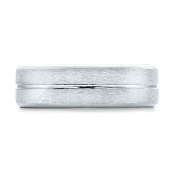  Platinum Custom Men's Brushed Band - Top View -  101157