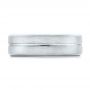 18k White Gold 18k White Gold Custom Men's Brushed Band - Top View -  101157 - Thumbnail