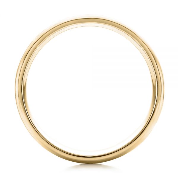 18k Yellow Gold 18k Yellow Gold Custom Men's Brushed Band - Front View -  101157