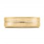 14k Yellow Gold 14k Yellow Gold Custom Men's Brushed Band - Top View -  101157 - Thumbnail