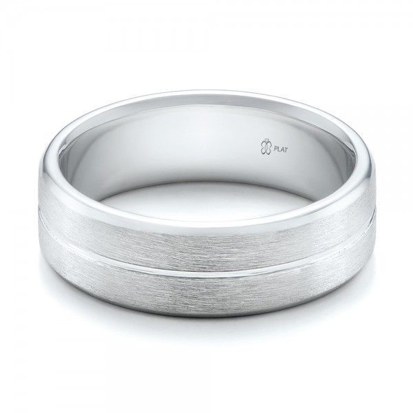 Custom Men's Brushed Platinum Band