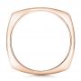 14k Rose Gold And 14K Gold 14k Rose Gold And 14K Gold Custom Men's Brushed Two-tone Band - Front View -  101171 - Thumbnail