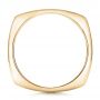 14k Yellow Gold And 14K Gold 14k Yellow Gold And 14K Gold Custom Men's Brushed Two-tone Band - Front View -  101171 - Thumbnail