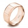 18k Rose Gold 18k Rose Gold Custom Men's Contemporary Band - Three-Quarter View -  100959 - Thumbnail