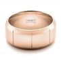 14k Rose Gold 14k Rose Gold Custom Men's Contemporary Band - Flat View -  100959 - Thumbnail