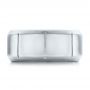 18k White Gold 18k White Gold Custom Men's Contemporary Band - Top View -  100959 - Thumbnail