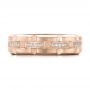 14k Rose Gold 14k Rose Gold Custom Men's Diamond Brick Cut Wedding Band - Top View -  101866 - Thumbnail