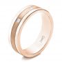 14k Rose Gold 14k Rose Gold Custom Men's Diamond Sandblasted Finish Wedding Band - Three-Quarter View -  101217 - Thumbnail