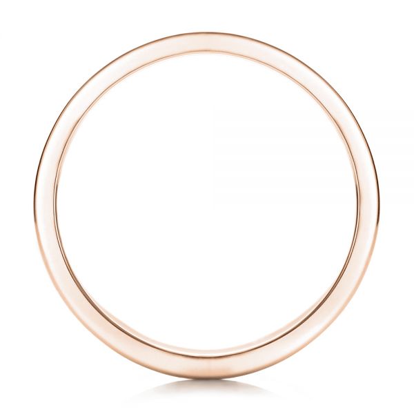 14k Rose Gold 14k Rose Gold Custom Men's Diamond Sandblasted Finish Wedding Band - Front View - 101217