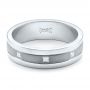  Platinum Platinum Custom Men's Diamond Sandblasted Finish Wedding Band - Flat View -  101217 - Thumbnail