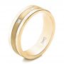 14k Yellow Gold 14k Yellow Gold Custom Men's Diamond Sandblasted Finish Wedding Band - Three-Quarter View -  101217 - Thumbnail