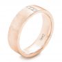 18k Rose Gold 18k Rose Gold Custom Men's Diamond Wedding Band - Three-Quarter View -  102430 - Thumbnail