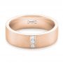 18k Rose Gold 18k Rose Gold Custom Men's Diamond Wedding Band - Flat View -  102430 - Thumbnail