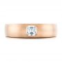 14k Rose Gold 14k Rose Gold Custom Men's Diamond Wedding Band - Top View -  102275 - Thumbnail