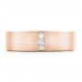 18k Rose Gold 18k Rose Gold Custom Men's Diamond Wedding Band - Top View -  102430 - Thumbnail