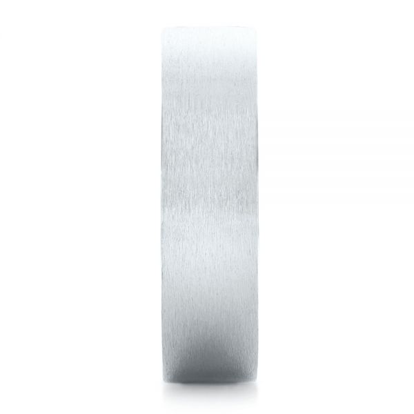 14k White Gold Custom Men's Diamond Wedding Band - Side View - 102430